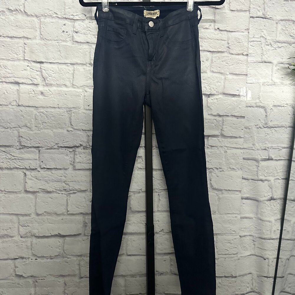 L'AGENCE Black Coated Skinny Jeans